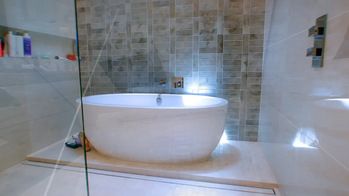 Walk-in shower and tub upgrade by Crego Contracting, serving Trinity, FL